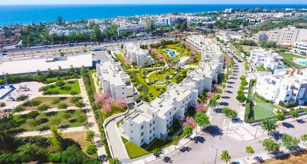 Vue aérienne - Contemporary Flat with Pool in Estepona