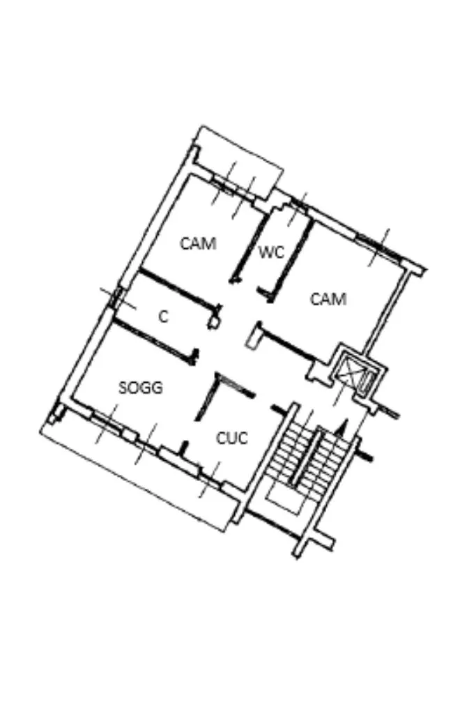 Planimetria - Penthouse con vista sulle colline a Cascinette D'Ivrea