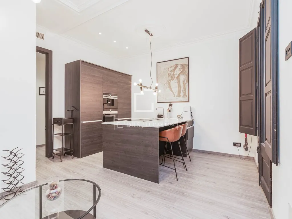 Cuisine - Apartment with Patio in Barcelona's Gothic Quarter