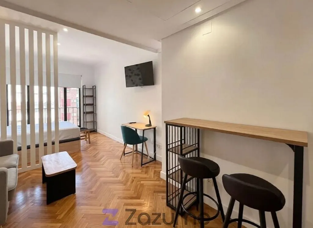 Séjour - Furnished Studio with Balcony in Gaztambide