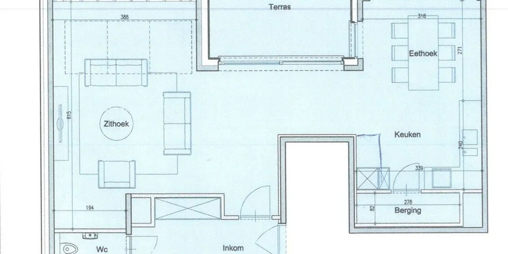 Plaan - Duplex with Terrace in Beernem Centre