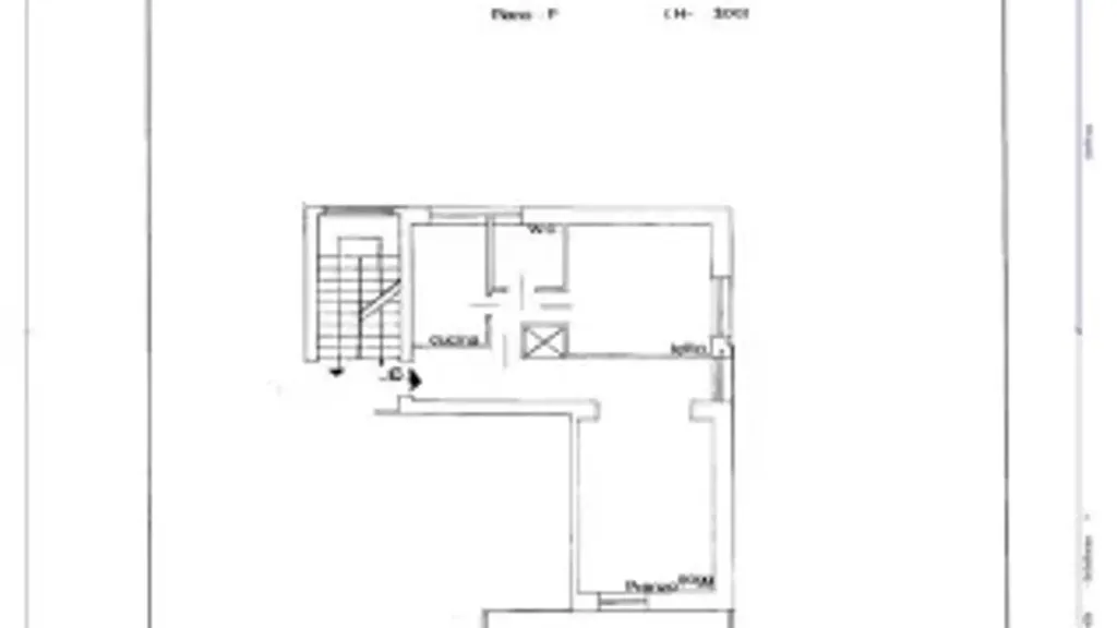 Grundriss - 2-Bedroom Apartment with Balcony in Rome