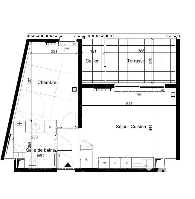 Plaan - Apartment with Pool in Saint-Jean-de-Védas