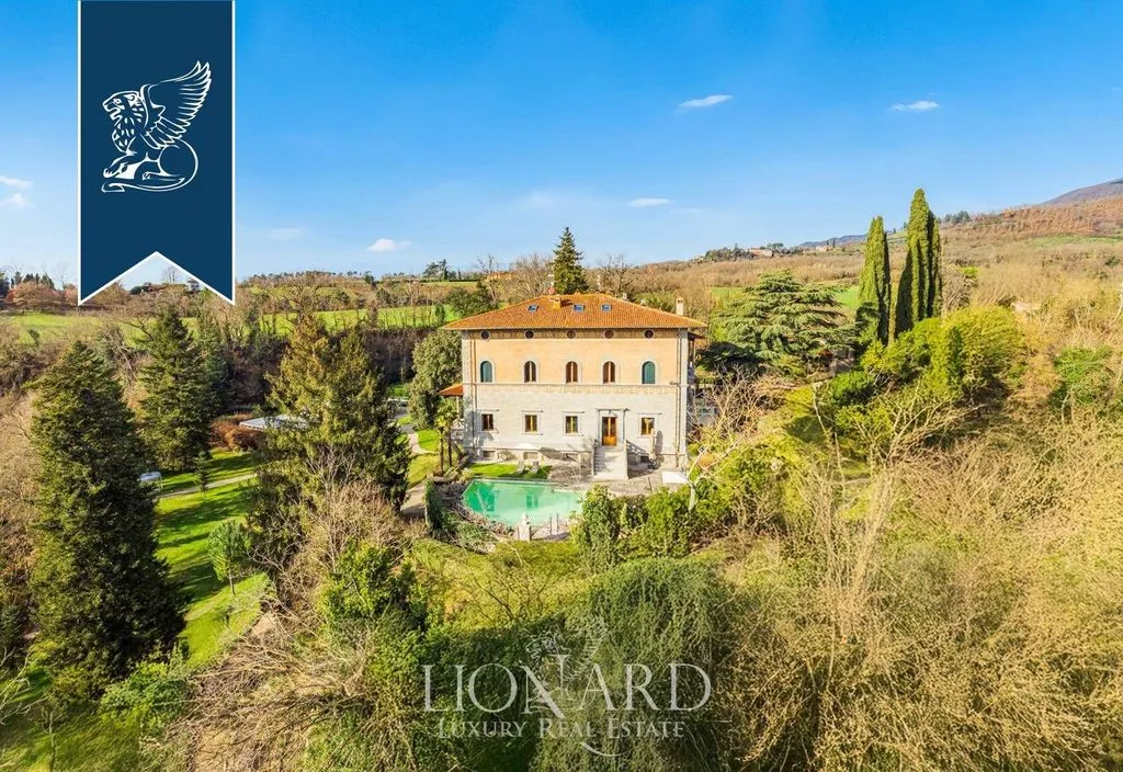 Vue aérienne - Luxury Villa with Pool in Vicchio, Florence