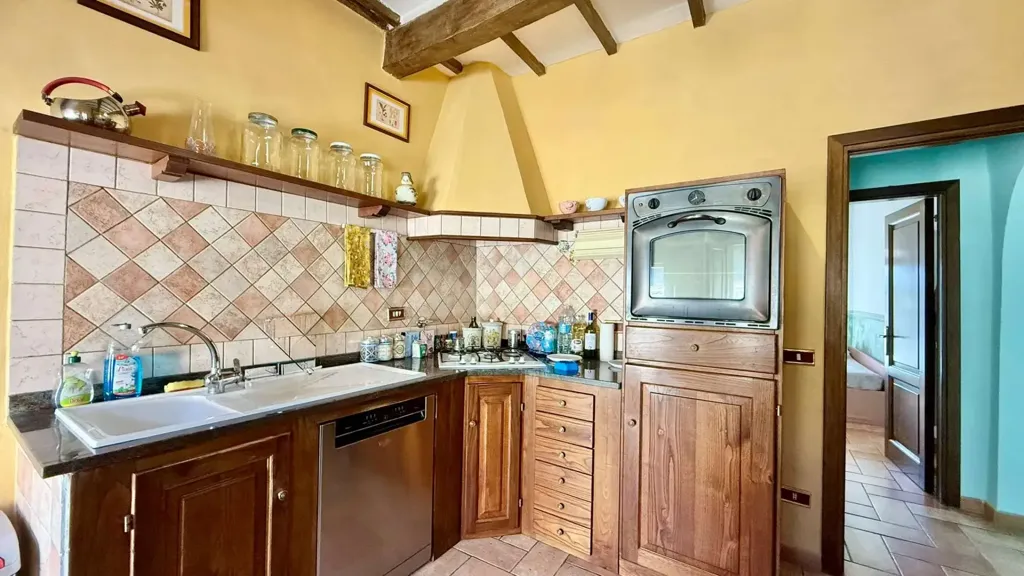Cuisine - Rustic Apartment with Panoramic View in Baschi
