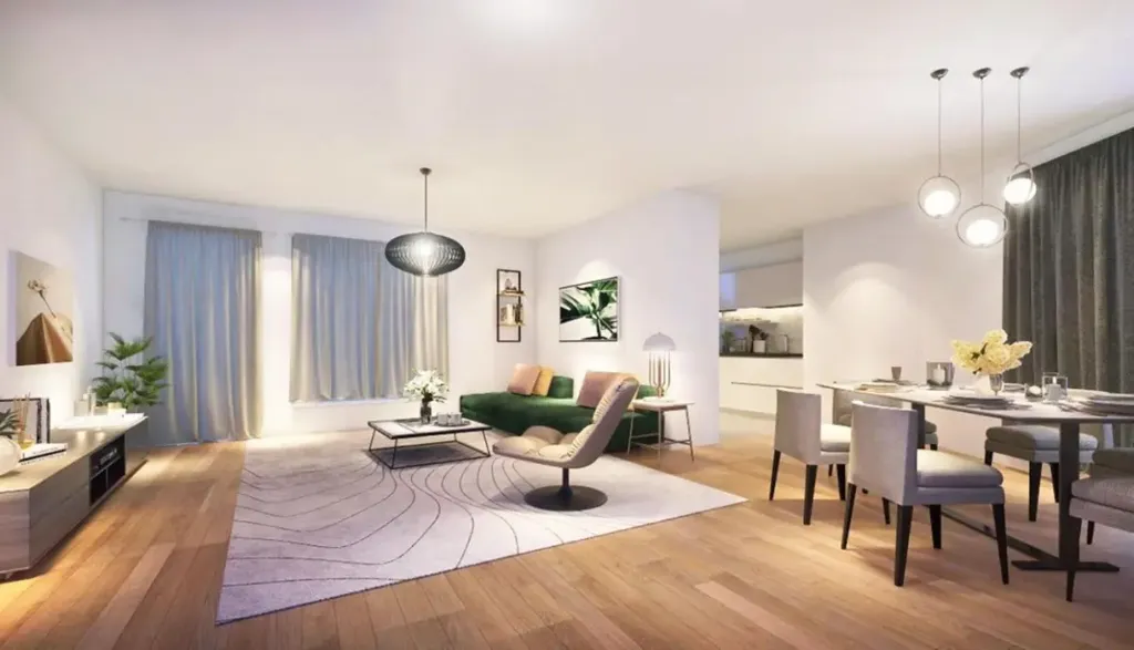 Séjour - Appartement Neuf avec Parking à Proximité des Commodités
