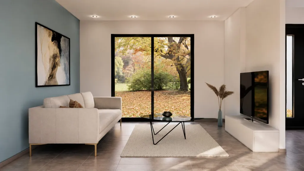 Living Room - New Build House with Garage in Chaumont