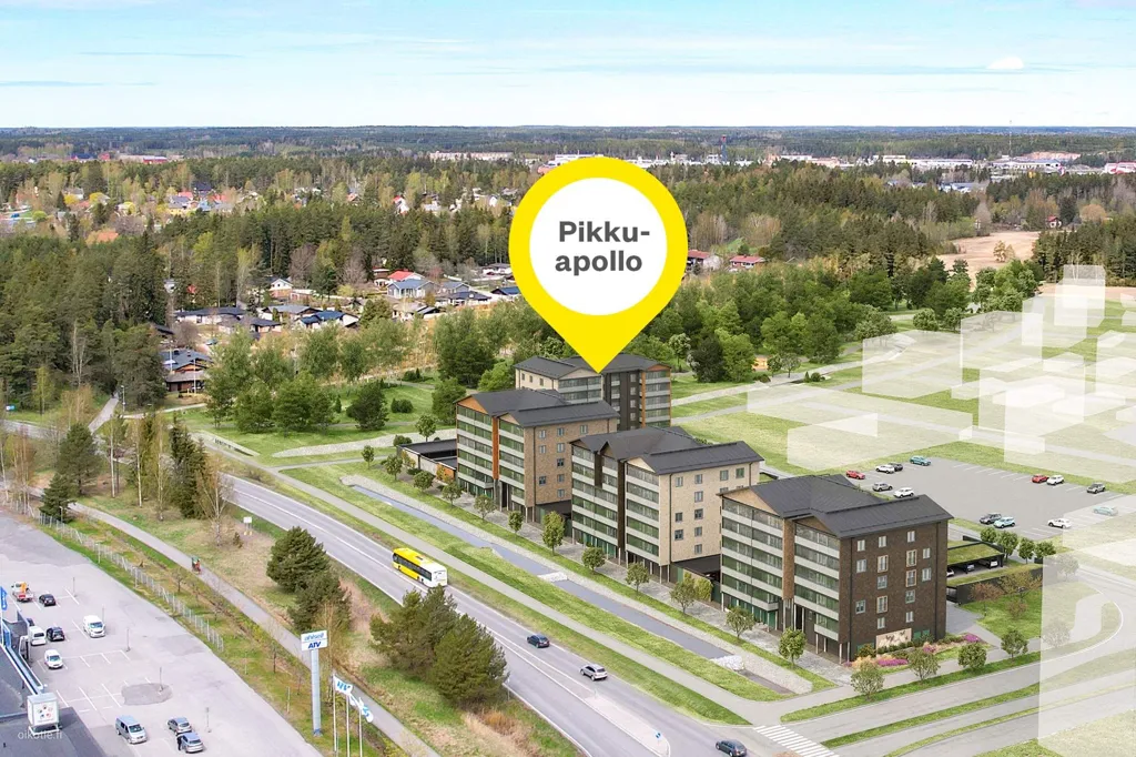 Õhuvaade - Modern Apartment with Balcony in Raisio