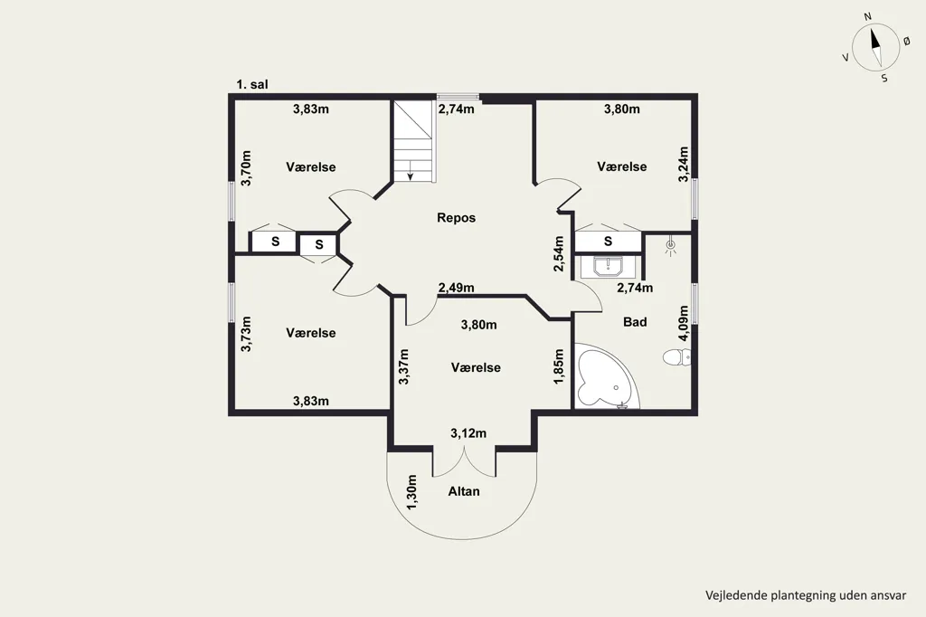 Floor Plan - Villa with Garden in Øster Vedsted
