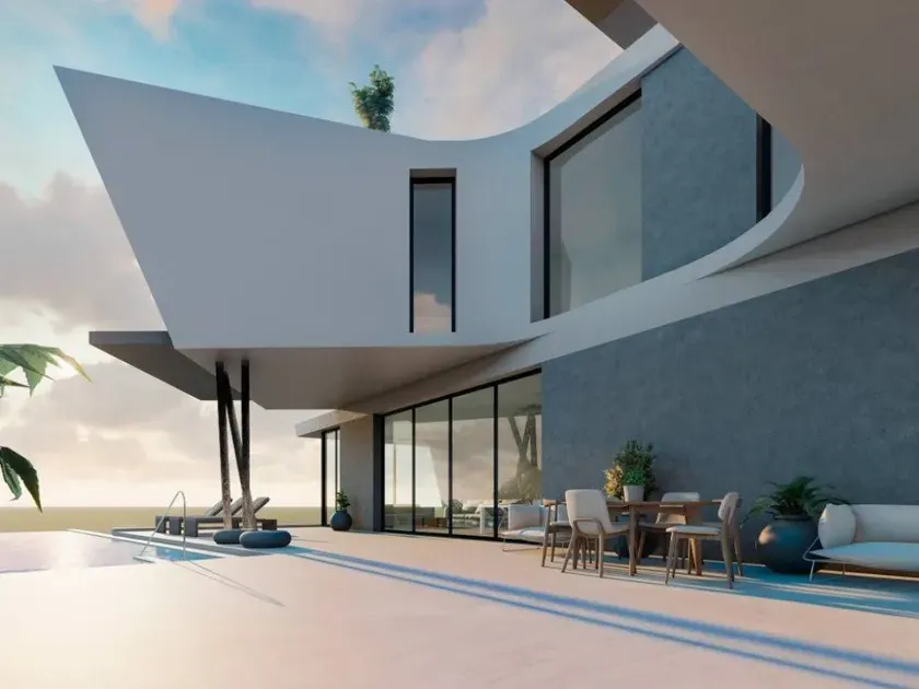 Piscine - Villa with Sea View and Pool in Orihuela