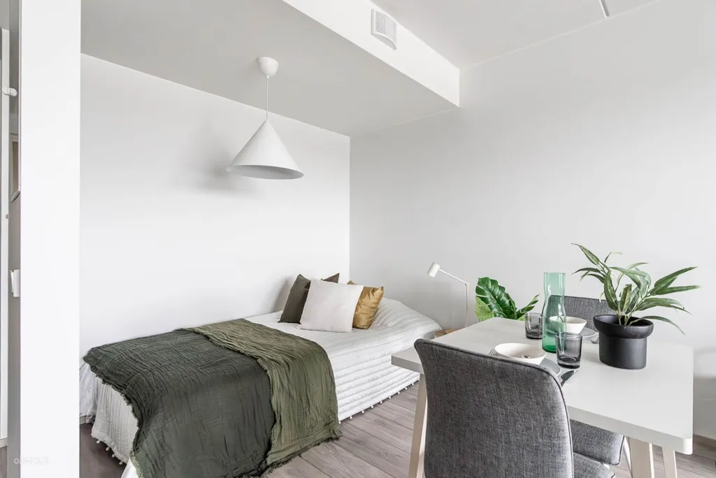 Bedrooms - Modern Flat with Balcony in Keimola, Vantaa