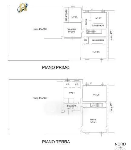 Plan - Two-Level Apartment in Ex-Rural Compound, Casalmaggiore
