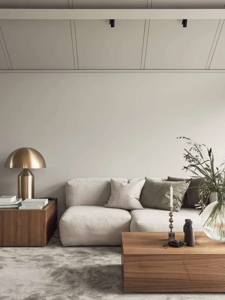 Salón - Minimalist Villa with Sea View in Sweden