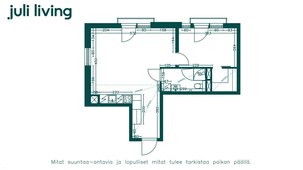 Plaan - Modern Flat with Walk-in Wardrobe in Malmi