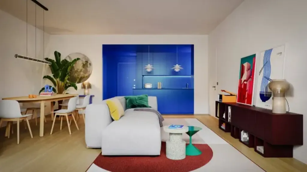 Living Room - Contemporary Quadrilocale with Loggia in Florence