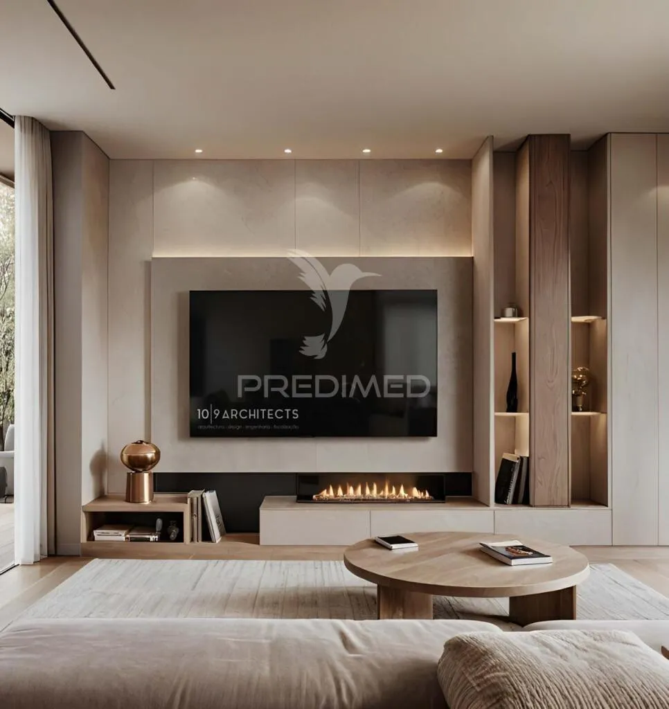 Living Room - T1 Apartment with Rooftop Pool in Portimão
