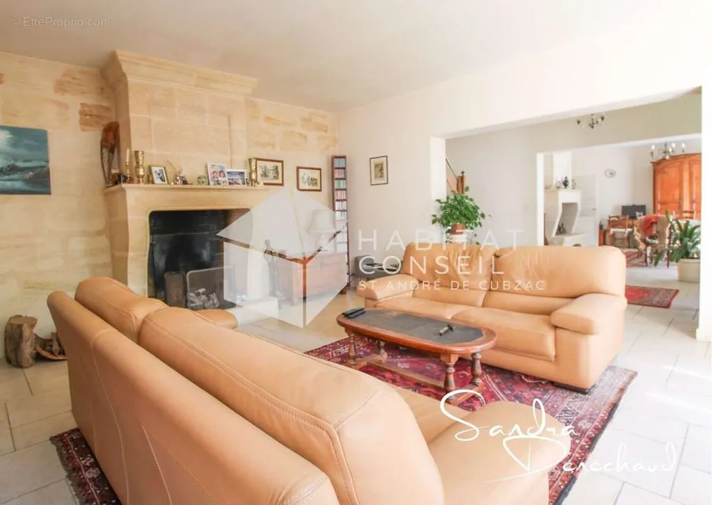 Séjour - Maison en Pierres avec Jardin à Bourg
