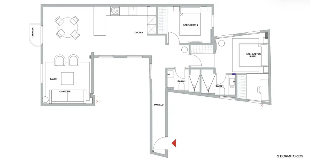 Plaan - Apartment with Balcony in Chamberí