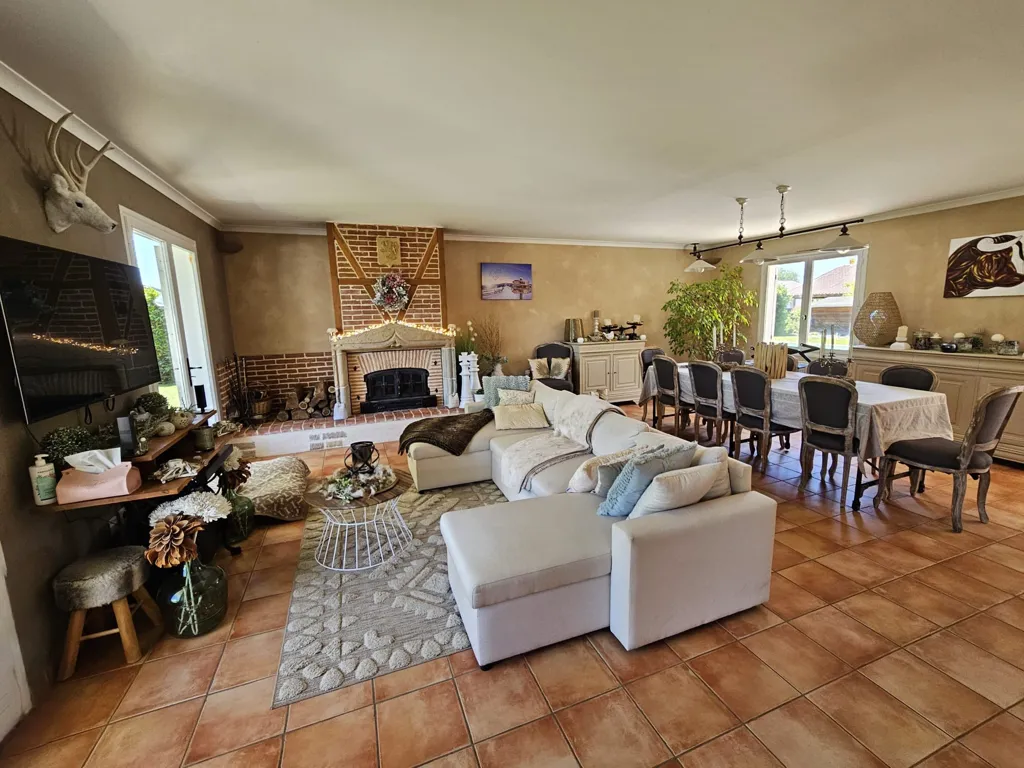 Living Room - Renovated House with Pool near Pont de Veyle