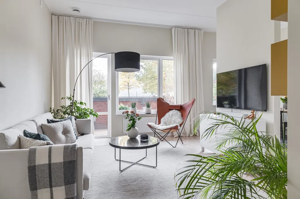 Séjour - Modern Two-Bedroom with Garden in Central Malmö