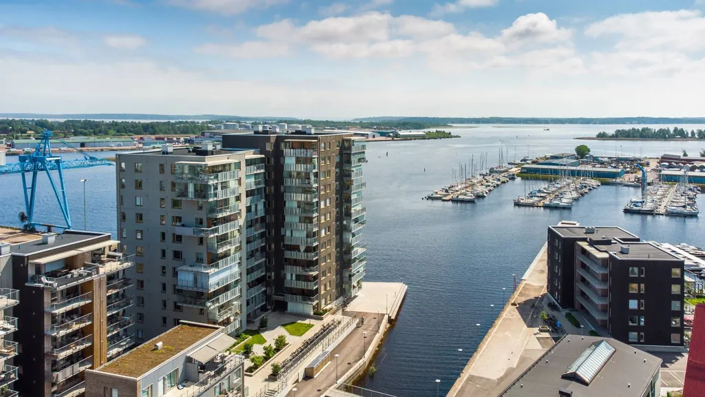 Vista aerea - Apartment with Vessel View in Karlstad