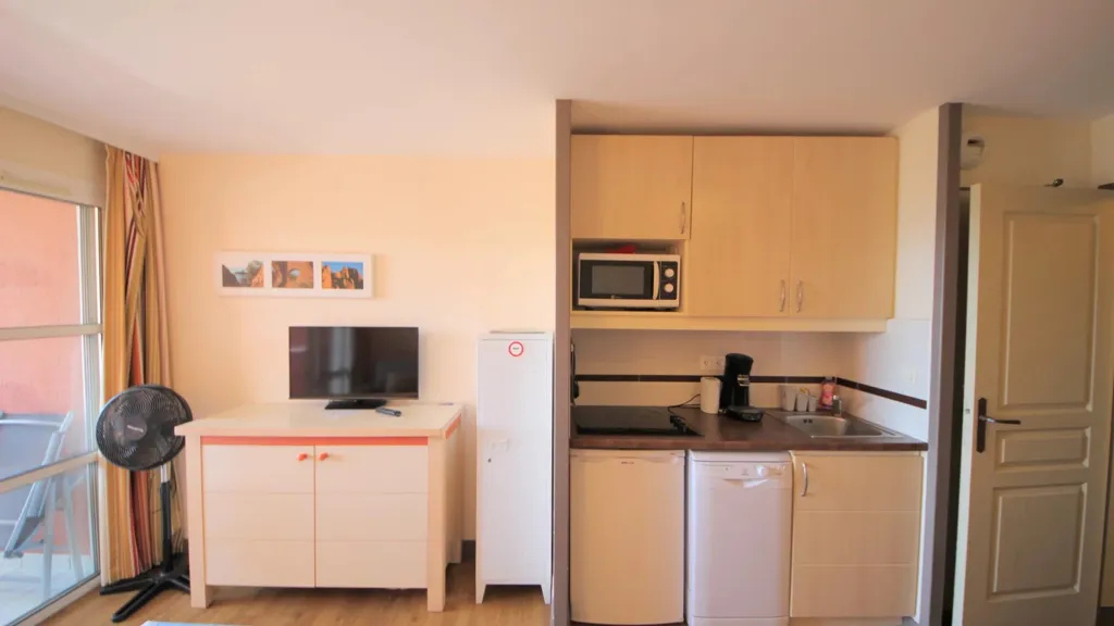 Cuisine - Studio Cabine avec Vue sur l'Estérel à Cap Estérel