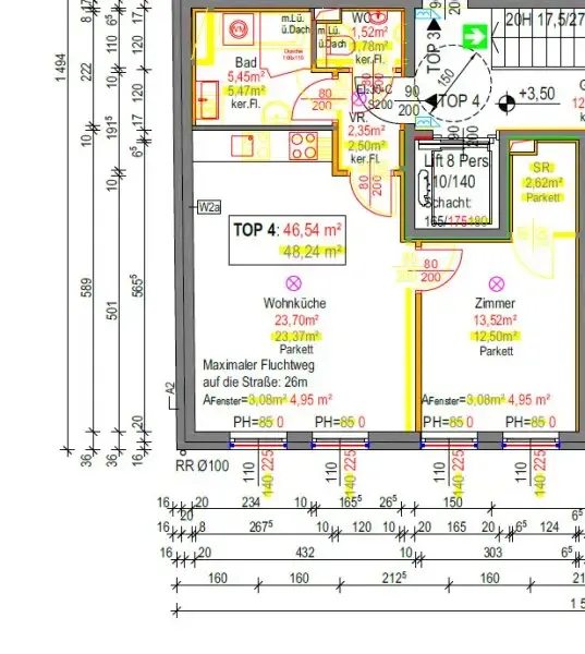 Plan - New 2-Bedroom Flat Near Stammersdorf Station