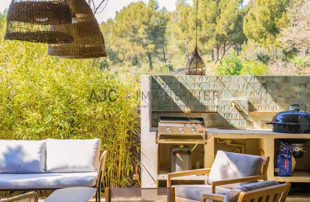 Terrasse - Maison avec Piscine sur les Alpilles à Mouriès