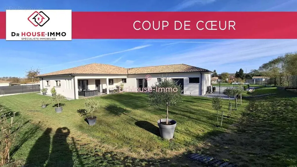 Jardin - Villa Contemporaine avec Terrasse à Casteljaloux