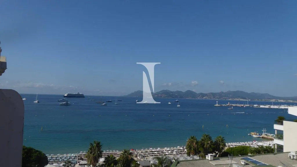 Balcon - Studio Luxueux avec Vue Mer à Cannes