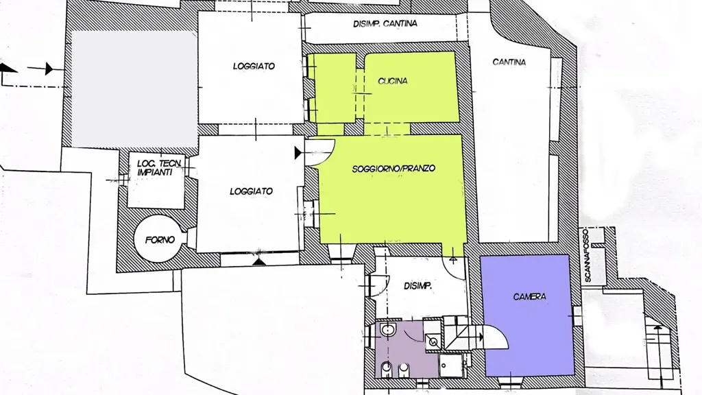 Plan - Colonica with Olive Grove in San Casciano
