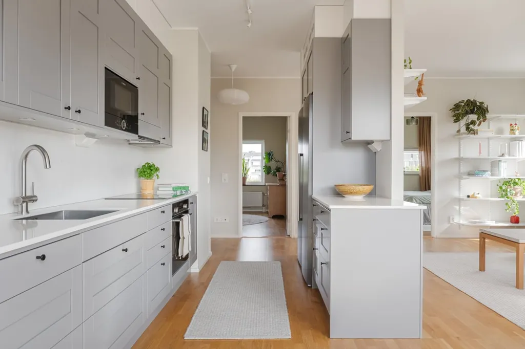 Kitchen - Luxury Flat with Ballingslöv Kitchen in Green Setting