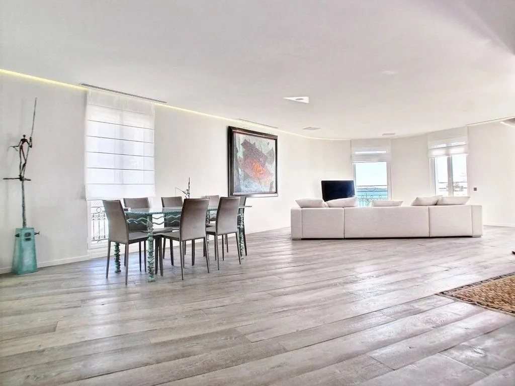 Séjour - Penthouse avec terrasse sur le toit à Cannes