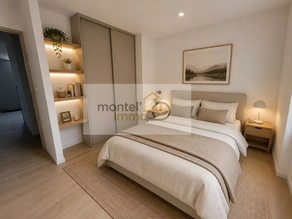 Chambres - Grand T2 Rénové avec Balcon à Dieulefit