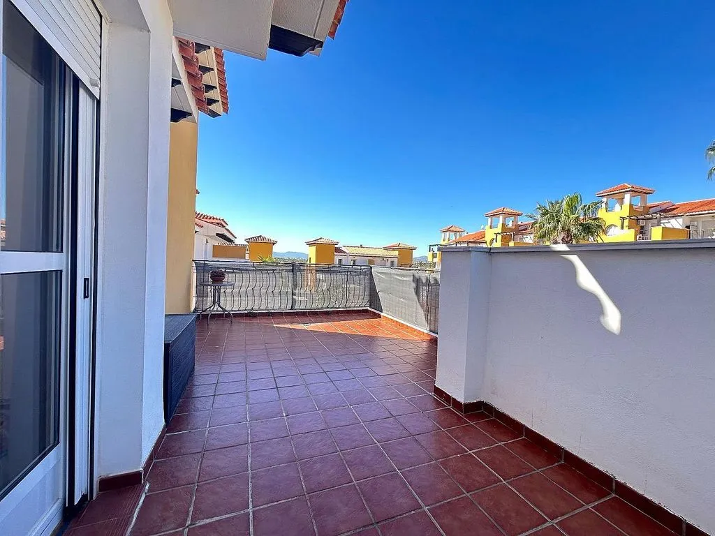 Terrace - Semi-detached House with Pool in Las Salinas