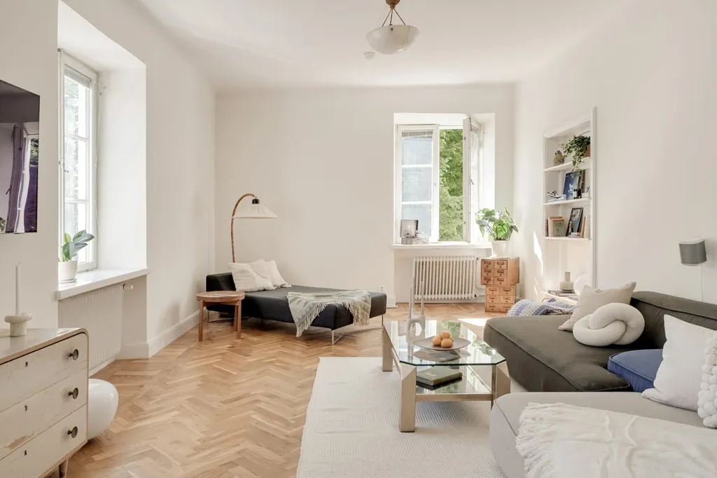 Séjour - Charming Corner Apartment with Four-Directional Views in Kristianstad