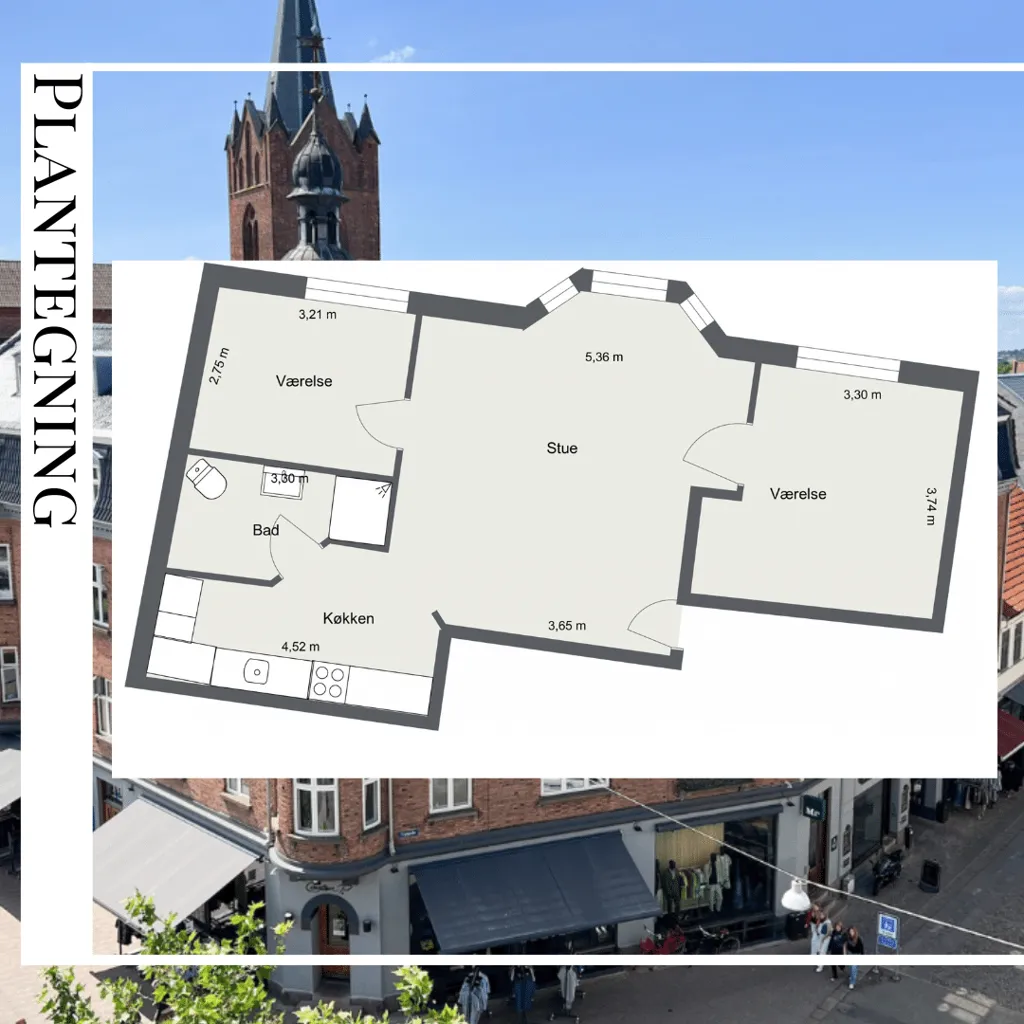 Plan - Apartment with Central Location in Slagelse