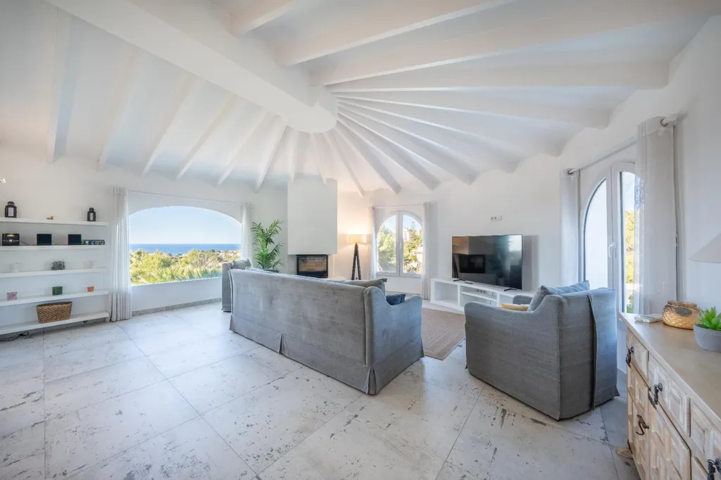 Séjour - Chalet with Sea View and Pool in Cap Martí