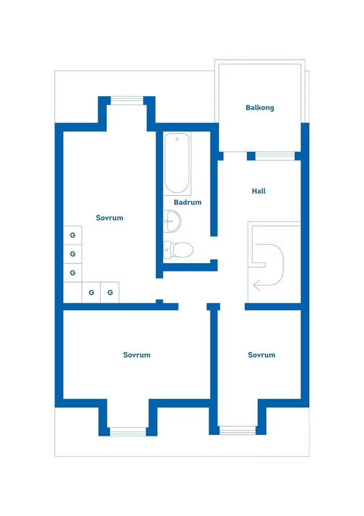 Plaan - Apartment with Balcony in Andersberg