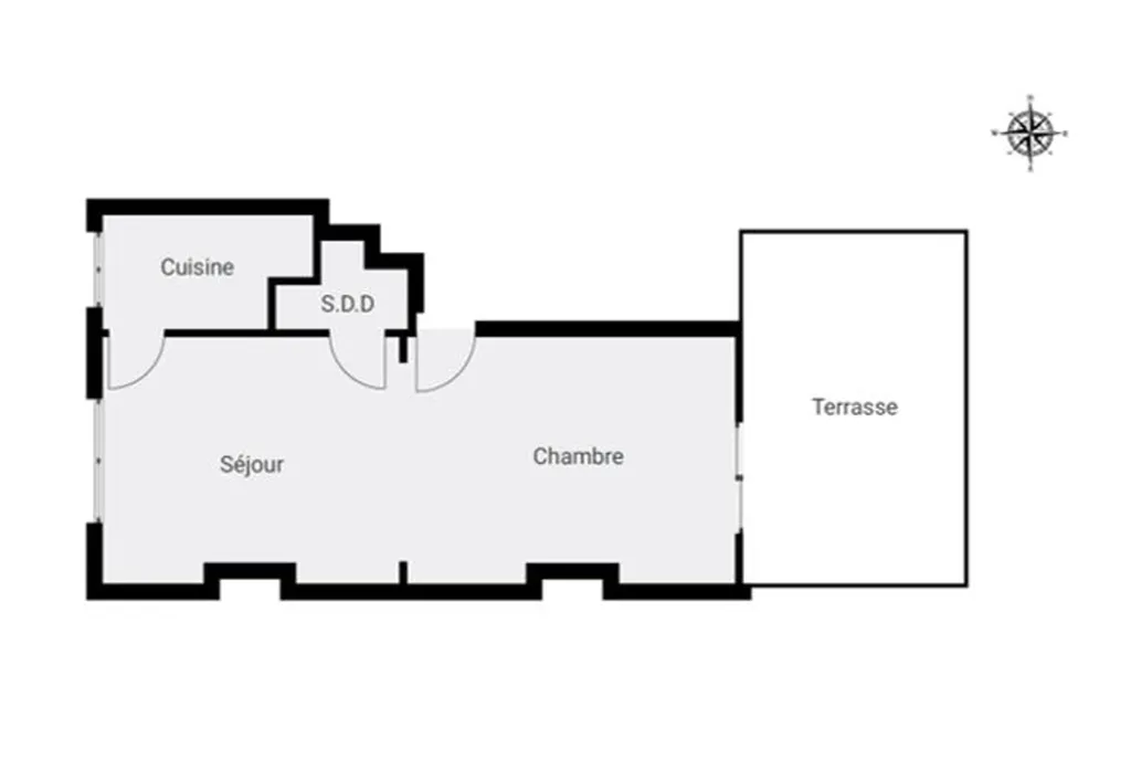 Floor Plan - Flat with Large Terrace near Ambiorix Square