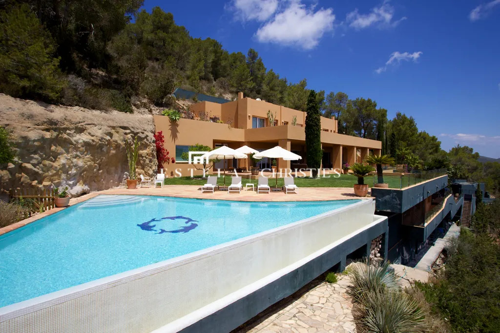 Piscine - Villa with Panoramic Views between Ibiza and San Jose