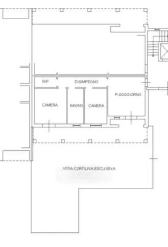 Plan - Trilocale with Private Garden in Nonantola