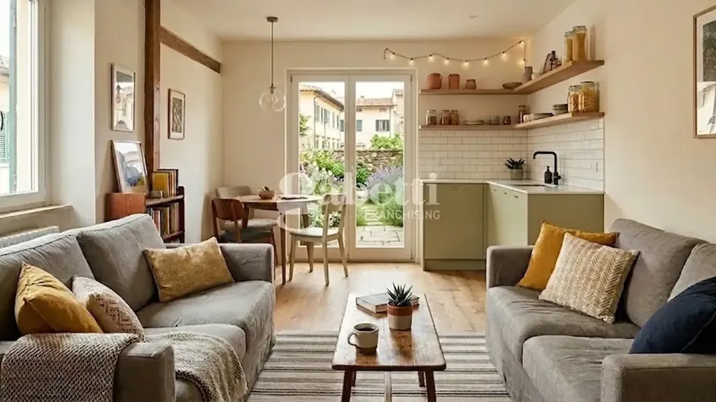 Séjour - Fully Renovated Trilocale in Florence