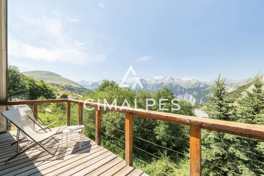 Balcony - Chalet with Panoramic View in Alpe d'Huez