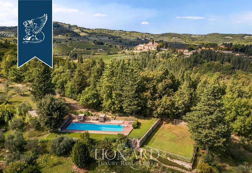 Vue aérienne - Luxury Villa with Pool in Greve in Chianti
