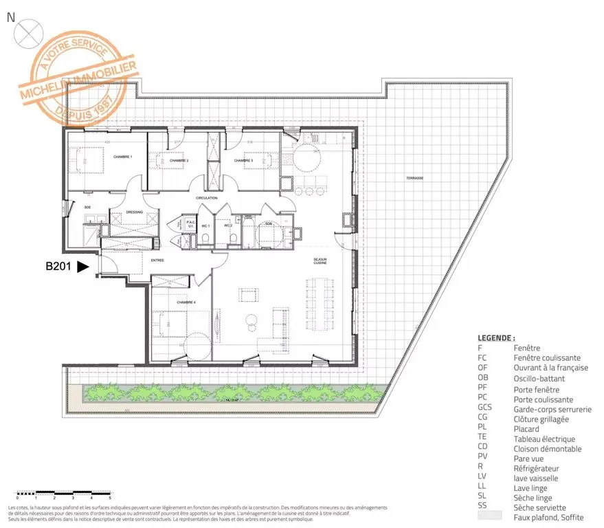 Plan - Villa sur Toit T5 avec Terrasse à Saint-Cyr-au-Mont-d'Or