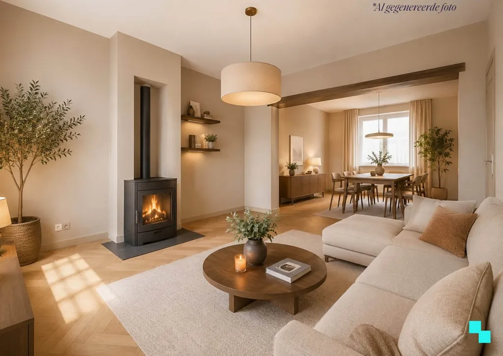 Soggiorno - Corner House to Renovate in Izegem