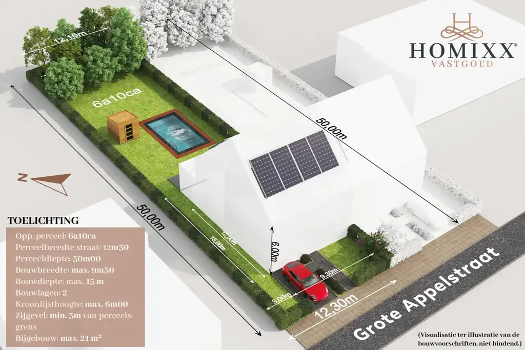 Vue aérienne - Terrain pour HOB dans Rue Calme à Haacht