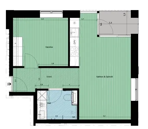 Planimetria - Apartment with Terrace in Malling