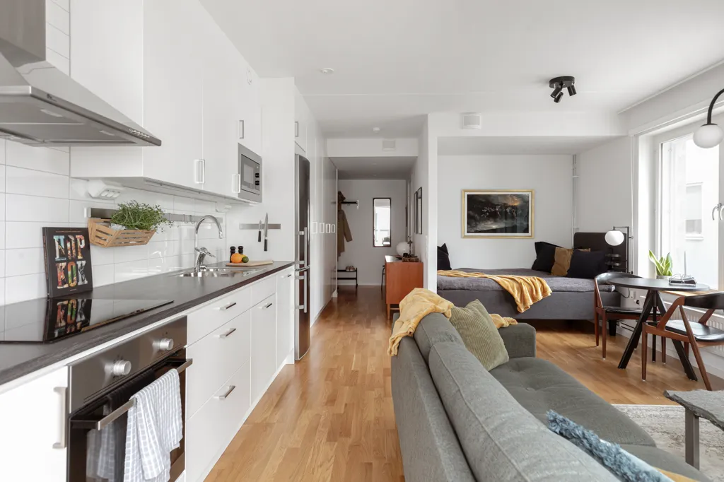 Soggiorno - Corner Flat with Balcony in Göteborg